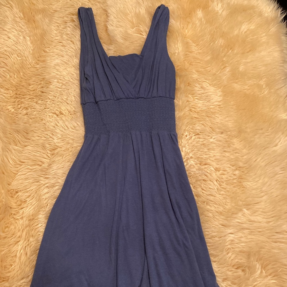 Banana Republic Smocked Waist Dress, Deep Blue, XS